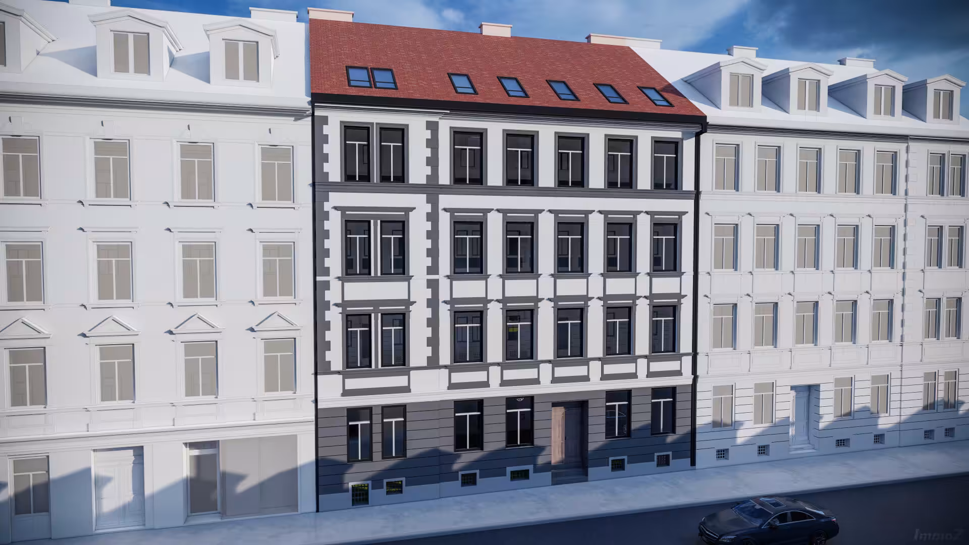 Rendering Straßenseitig