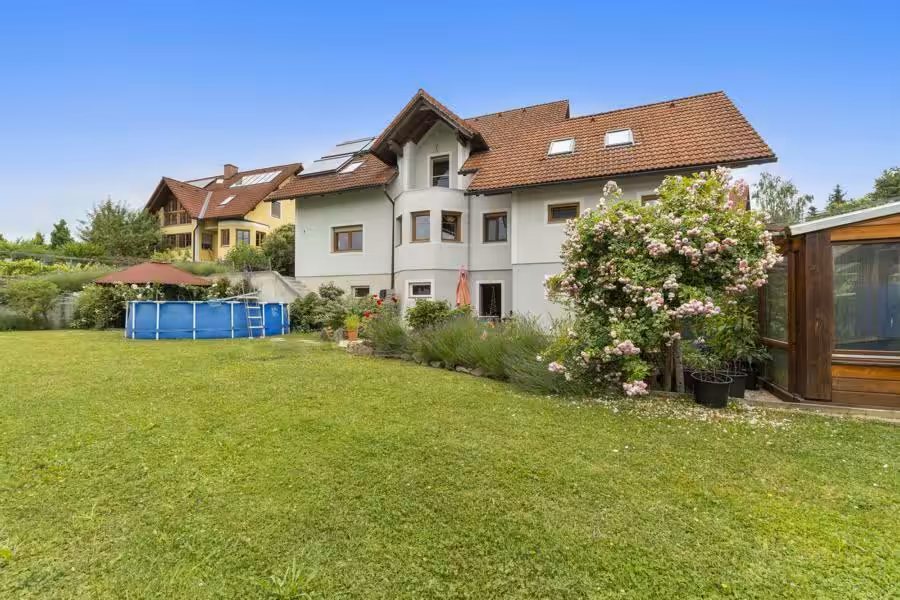 Ansicht Haus und Teilgarten